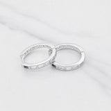 Candongas Carril 2g / 1.5cm Oro Blanco 18K