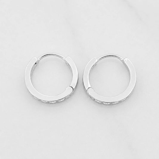 Candongas Carril 1.15g / 1.2cm Oro Blanco 18K