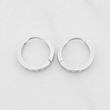 Candongas Carril 1.15g / 1.2cm Oro Blanco 18K