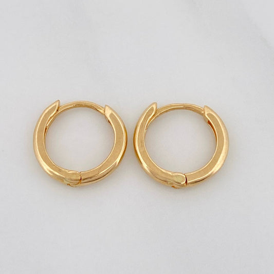 Candongas Aro Liso 1.35g / 1.5cm Oro Amarillo 18K