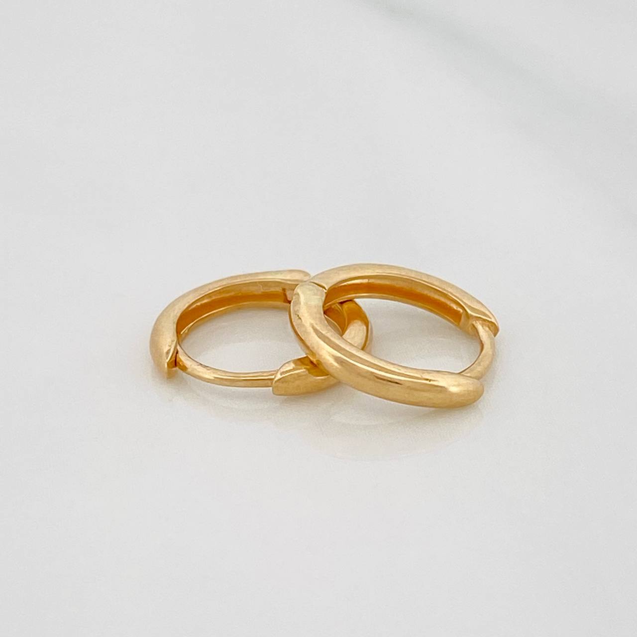 Candongas Aro Liso 1.35g / 1.5cm Oro Amarillo 18K