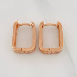 Candongas Cuadradas 7.15g / 2.5cm Oro Rosa 18K