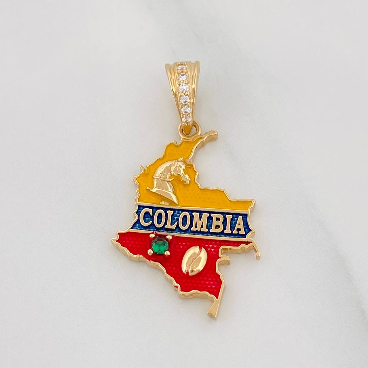 Dije Mapa de Colombia 2.35g / 2.6cm Oro Amarillo 18K