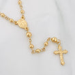 Rosario Virgen Milagrosa Cruz Cristo 6.25g / 50 cm / 3mm Oro Amarillo 18K