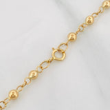 Rosario Virgen Milagrosa Cruz Cristo 6.25g / 50 cm / 3mm Oro Amarillo 18K