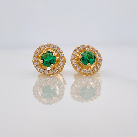 Topos Halo Circulo 2.3g / 8.3mm Oro Amarillo 18K