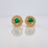 Topos Halo Circulo 2.3g / 8.3mm Oro Amarillo 18K