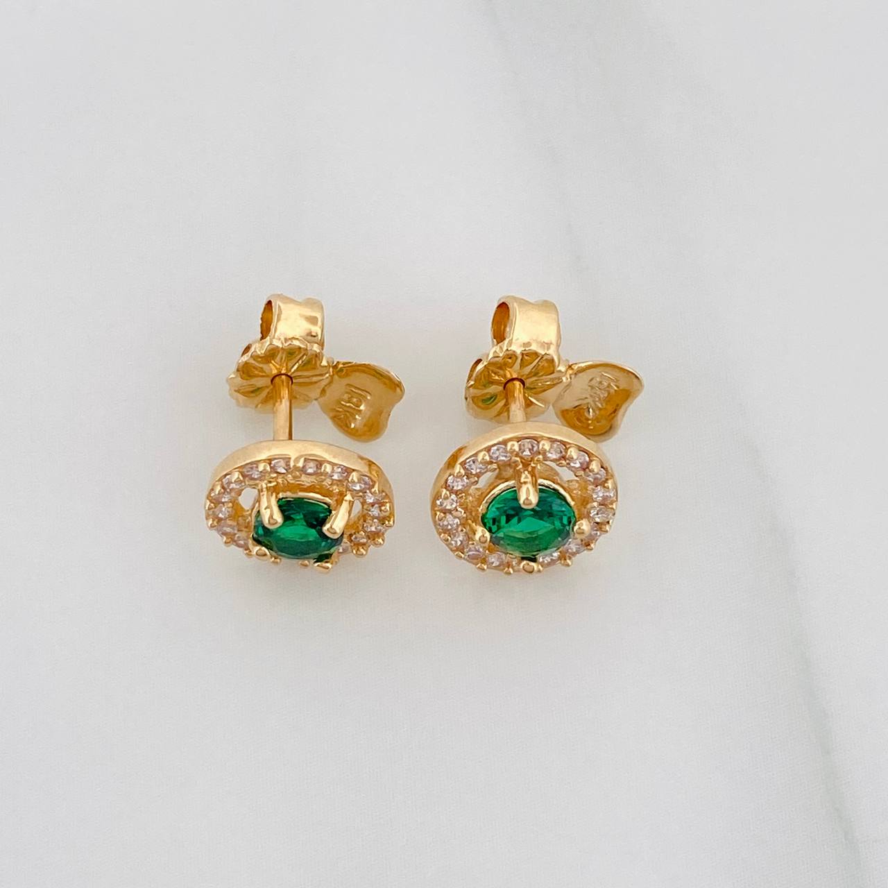 Topos Halo Circulo 2.3g / 8.3mm Oro Amarillo 18K