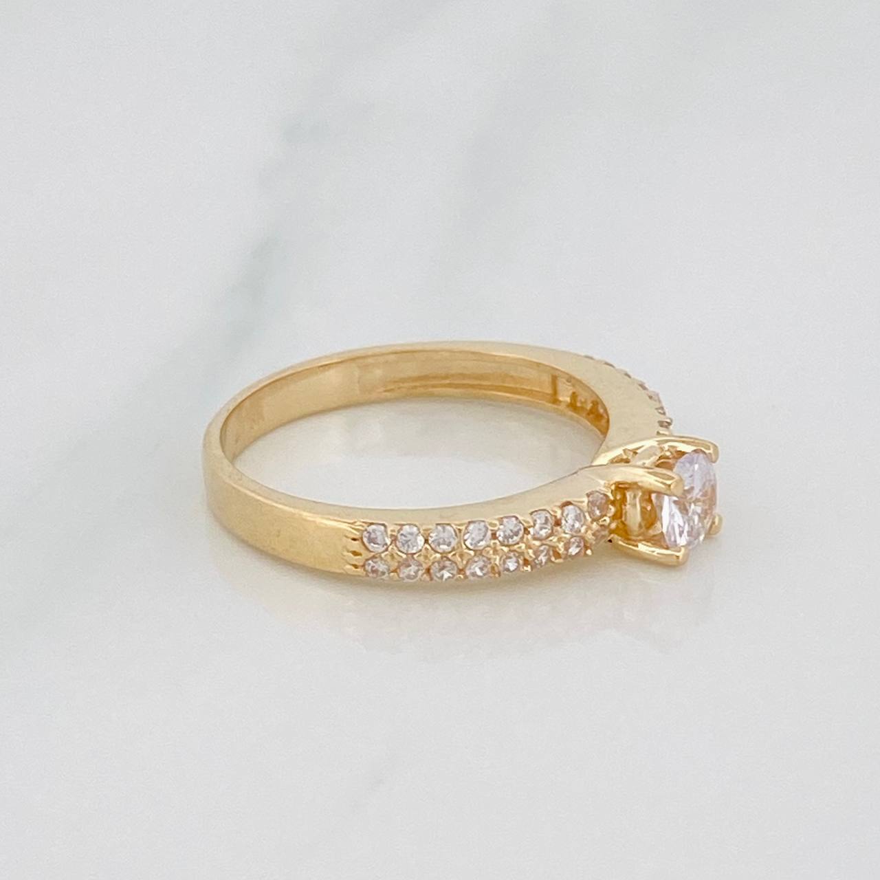Anillo Solitario Churumbela 3.2g / T7 Oro Amarillo 18K