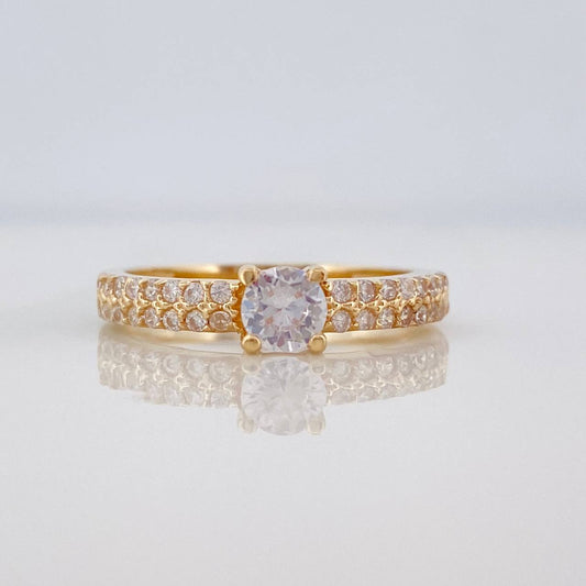 Anillo Solitario Churumbela 3.2g / T7 Oro Amarillo 18K