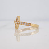 Anillo Cruz 1.75g / T6 1/4 Oro Amarillo 18K