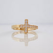 Anillo Cruz 1.75g / T6 1/4 Oro Amarillo 18K