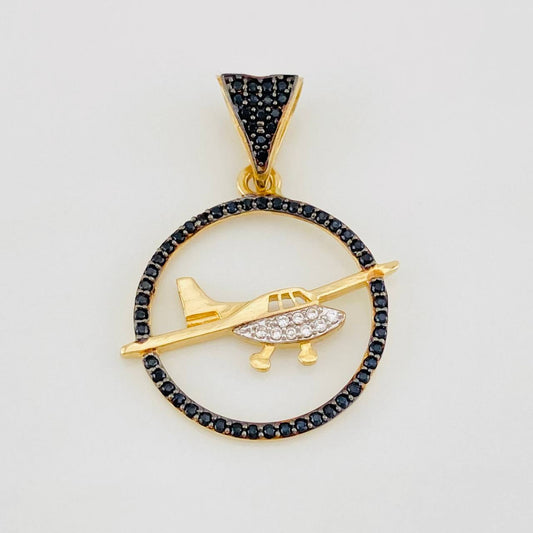 Dije Avioneta 2.65g / 3cm Tres Oros 18K