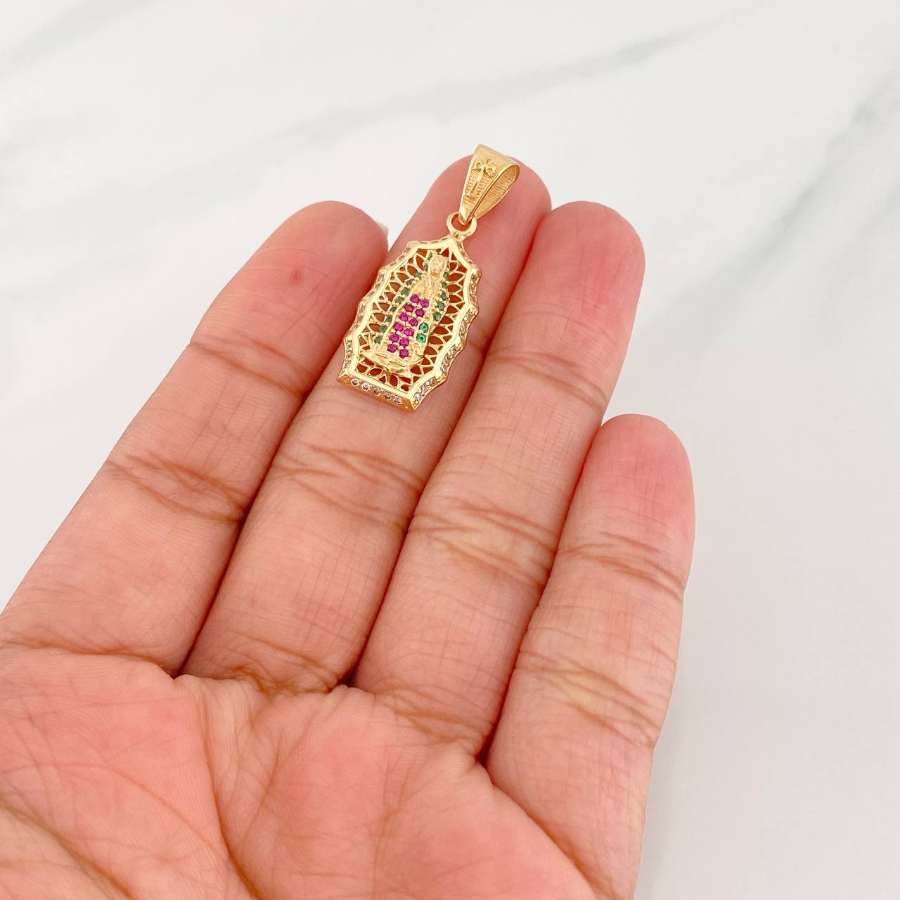 Dije Virgen de Guadalupe 3.4g / 3.2cm Oro Amarillo 18K