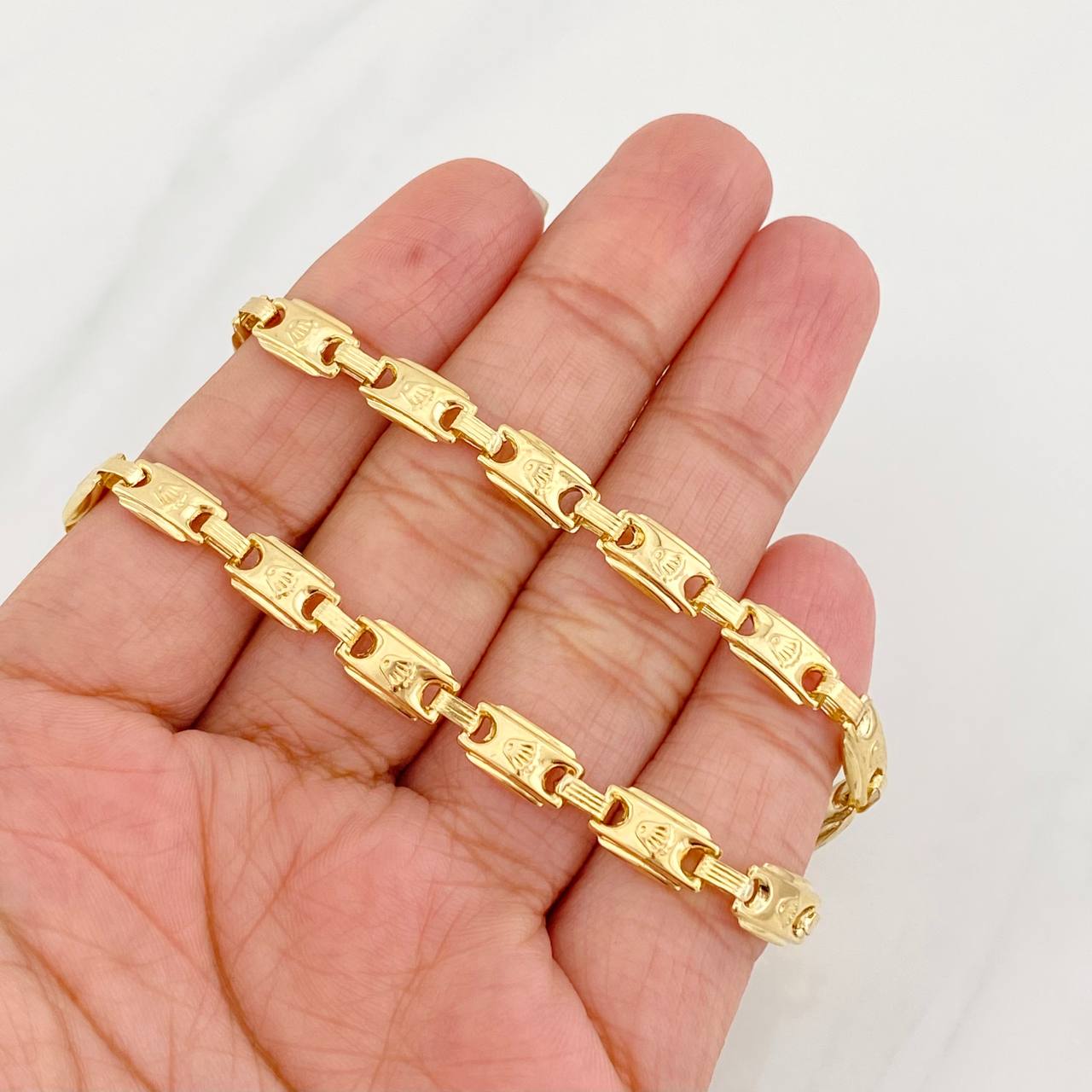 Cadena Cadena Rustica Corona 18.95g / 60cm / 5.7mm Oro Amarillo 18K