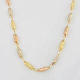 Cadena Rustica Barril 7.55g / 60cm / 3.6mm Tres Oros 18K