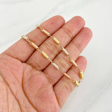 Cadena Rustica Barril 7.55g / 60cm / 3.6mm Tres Oros 18K