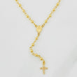 Rosario Virgen Milagrosa Cruz 7.25g / 45cm / 4mm-3mm Oro Amarillo 18K