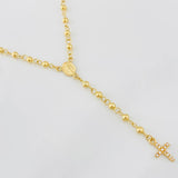 Rosario Virgen Milagrosa Cruz 7.25g / 45cm / 4mm-3mm Oro Amarillo 18K