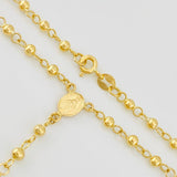 Rosario Virgen Milagrosa Cruz 7.25g / 45cm / 4mm-3mm Oro Amarillo 18K