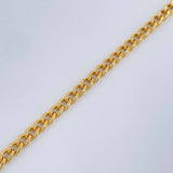 Pulso Cubano 3.85gr / 21cm / 4mm Oro Amarillo +1 18K $