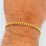 Pulso Cubano 2.8gr / 19.2cm / 3mm Oro Amarillo +1 18K $