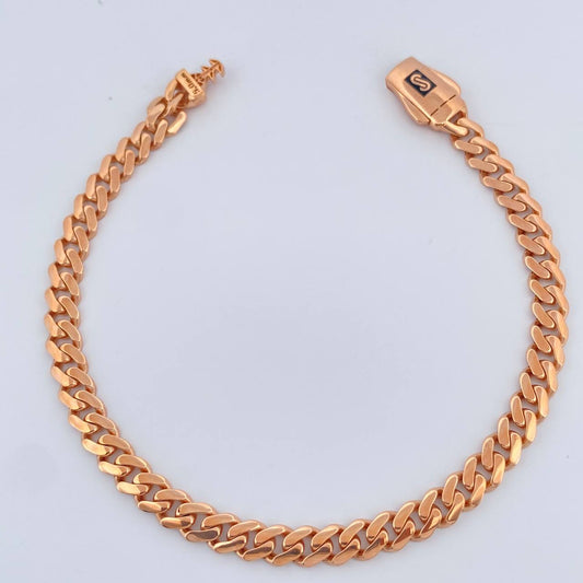 Pulso Cubana Monaco 6.35gr / 19cm / 5mm Oro Rosa +4 18K $