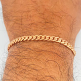 Pulso Cubana Monaco 7.05gr / 20.6cm / 4.7mm Dos Oros Blanco Rosa  +4 18K $