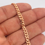 Pulso Cubana Monaco 7.05gr / 20.6cm / 4.7mm Dos Oros Blanco Rosa  +4 18K $