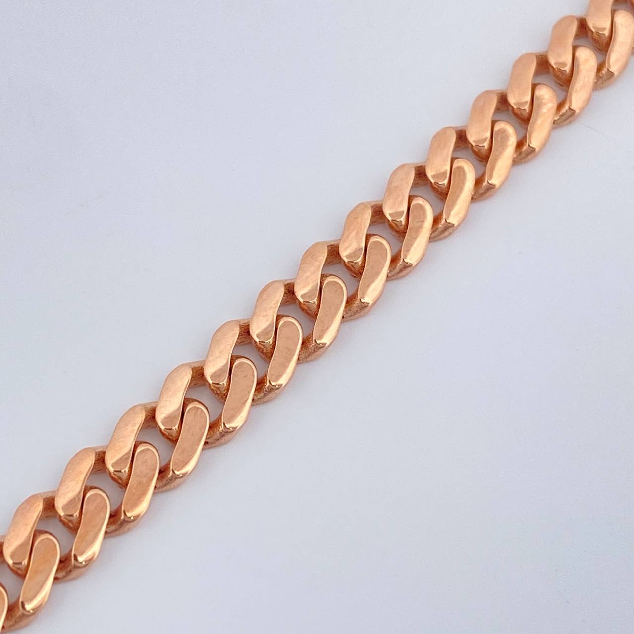 Pulso Cubana Monaco 7.05gr / 20.6cm / 4.7mm Dos Oros Blanco Rosa  +4 18K $