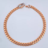 Pulso Cubana Monaco 7.05gr / 20.6cm / 4.7mm Dos Oros Blanco Rosa  +4 18K $