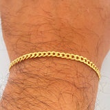 Pulso Cubano 2.75gr / 19.3cm / 3mm Oro Amarillo +1 18K $