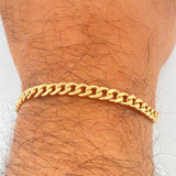 Pulso Cubano 2.4gr / 20cm / 4mm Oro Amarillo +1 18K $