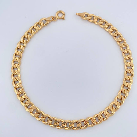 Pulso Cubano 2.4gr / 20cm / 4mm Oro Amarillo +1 18K $