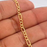 Pulso Figaro 1.85gr / 20cm / 3mm Oro Amarillo +1 18K $