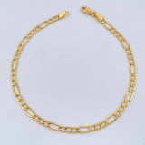 Pulso Figaro 1.85gr / 20cm / 3mm Oro Amarillo +1 18K $