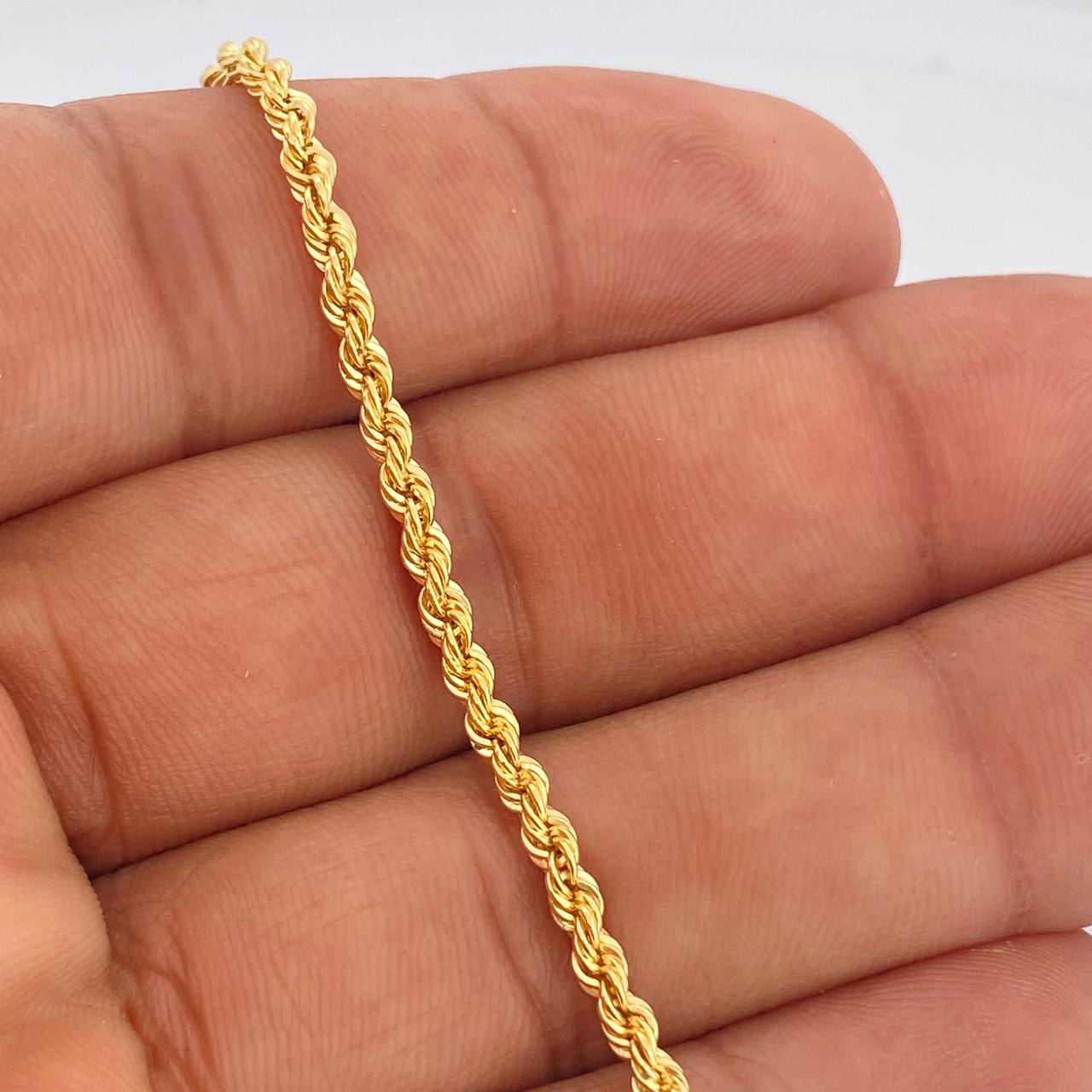 Pulso Lazo 1.8gr / 18.8cm / 3mm Oro Amarillo +3 18K $