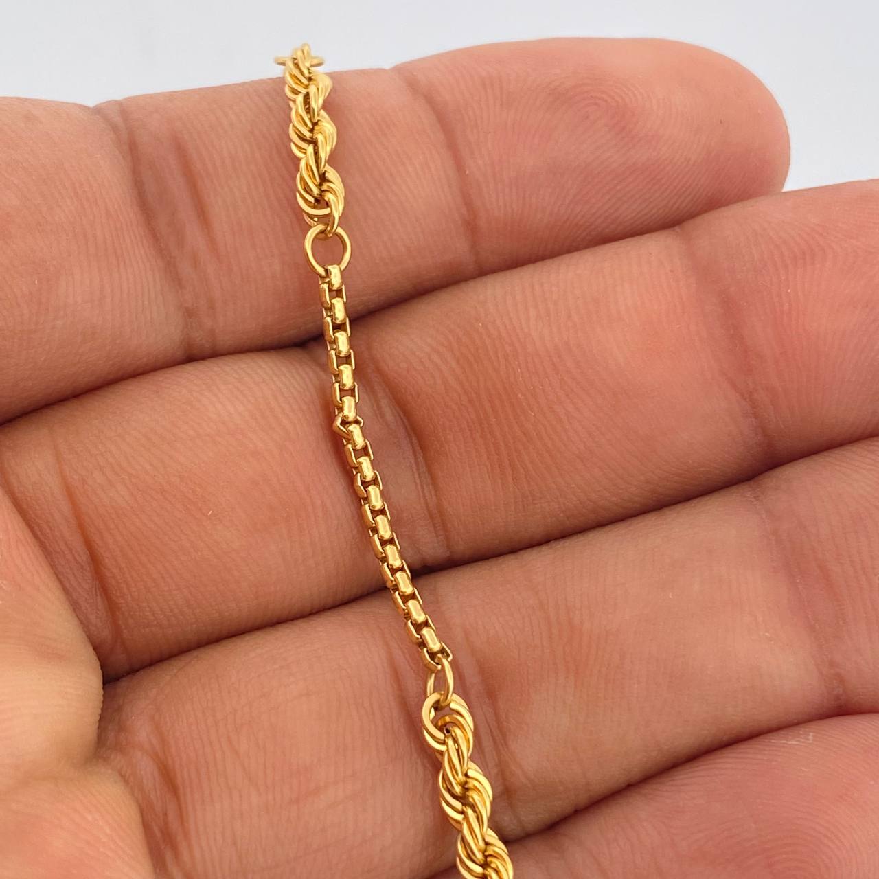 Pulso Lazo Veneciana 2.4gr / 19cm / 2mm Oro Amarillo +3 18K $