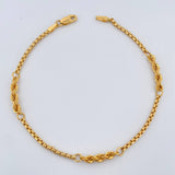 Pulso Lazo Veneciana 2.4gr / 19cm / 2mm Oro Amarillo +3 18K $