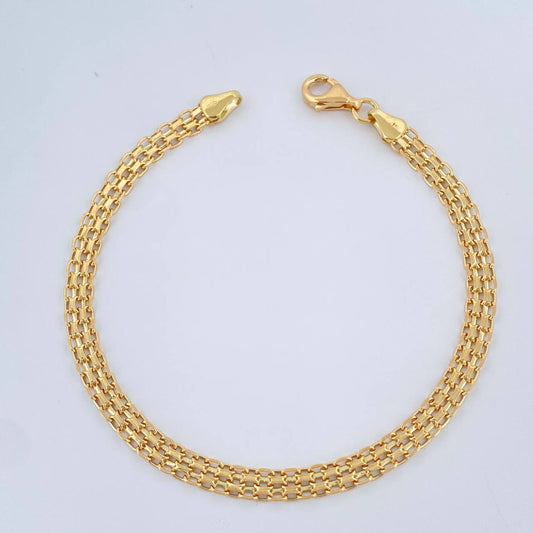 Pulso Chino 3.75gr / 20.5cm / 5mm Oro Amarillo +1 18K $