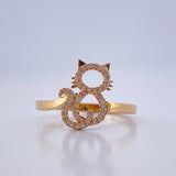 Anillo Gato 1.9gr / T6 3/4 / Oro Amarillo 18K &