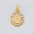 Dije Borde Estrellado San Judas 2.95g / 2.6cm Dos Oros Amarillo Blanco 18K