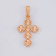 Dije Trebol Diamantado 2.25g / 3cm Oro Rosa 18K