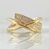 Anillo Curva Superpuesta 4.3gr / T6 1/2 / Oro 18K *