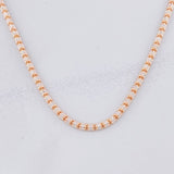 Cadena Ice 9.7g / 50cm / 2.4mm Dos Oros Blanco Rosa 18K
