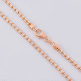 Cadena Ice 9.7g / 50cm / 2.4mm Dos Oros Blanco Rosa 18K
