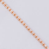 Cadena Ice 9.7g / 50cm / 2.4mm Dos Oros Blanco Rosa 18K