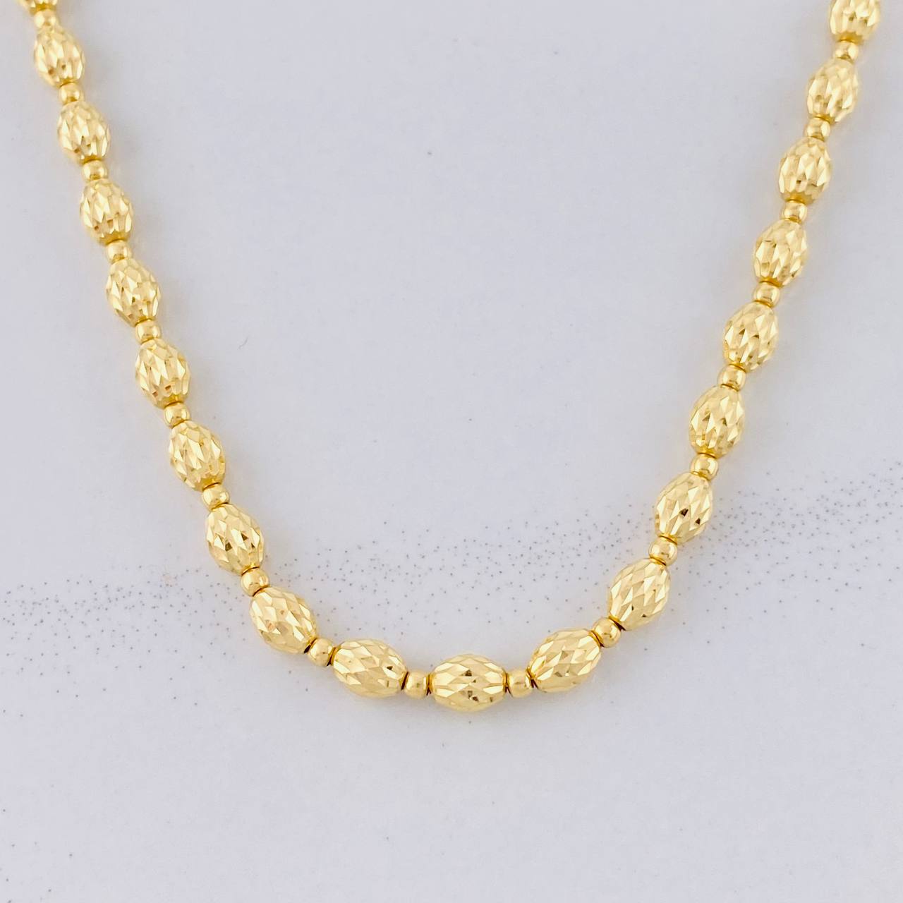Cadena Militar Diamantada 12.35g / 45cm / 3.9mm Oro Amarillo 18K