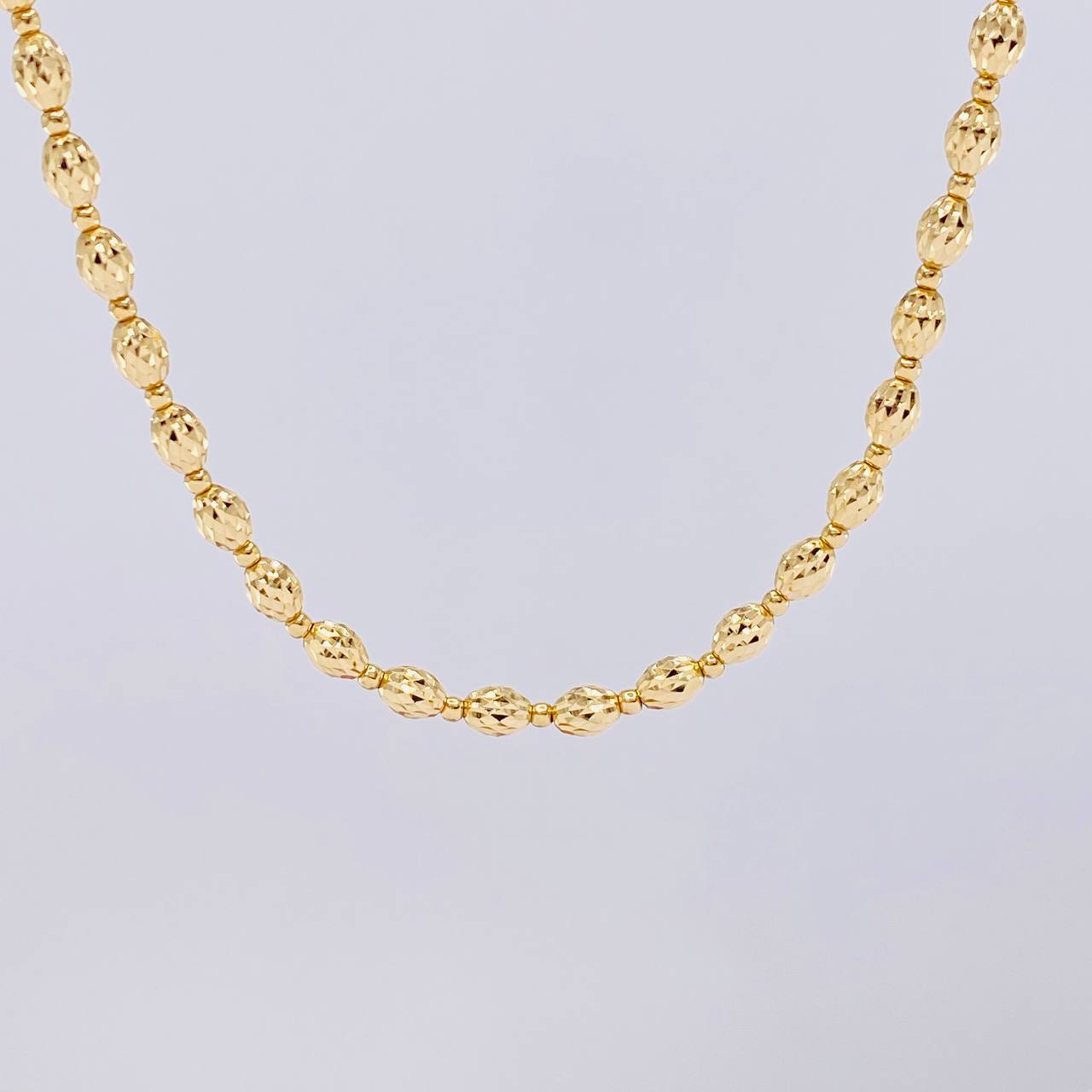 Cadena Militar Diamantada 12.35g / 45cm / 3.9mm Oro Amarillo 18K