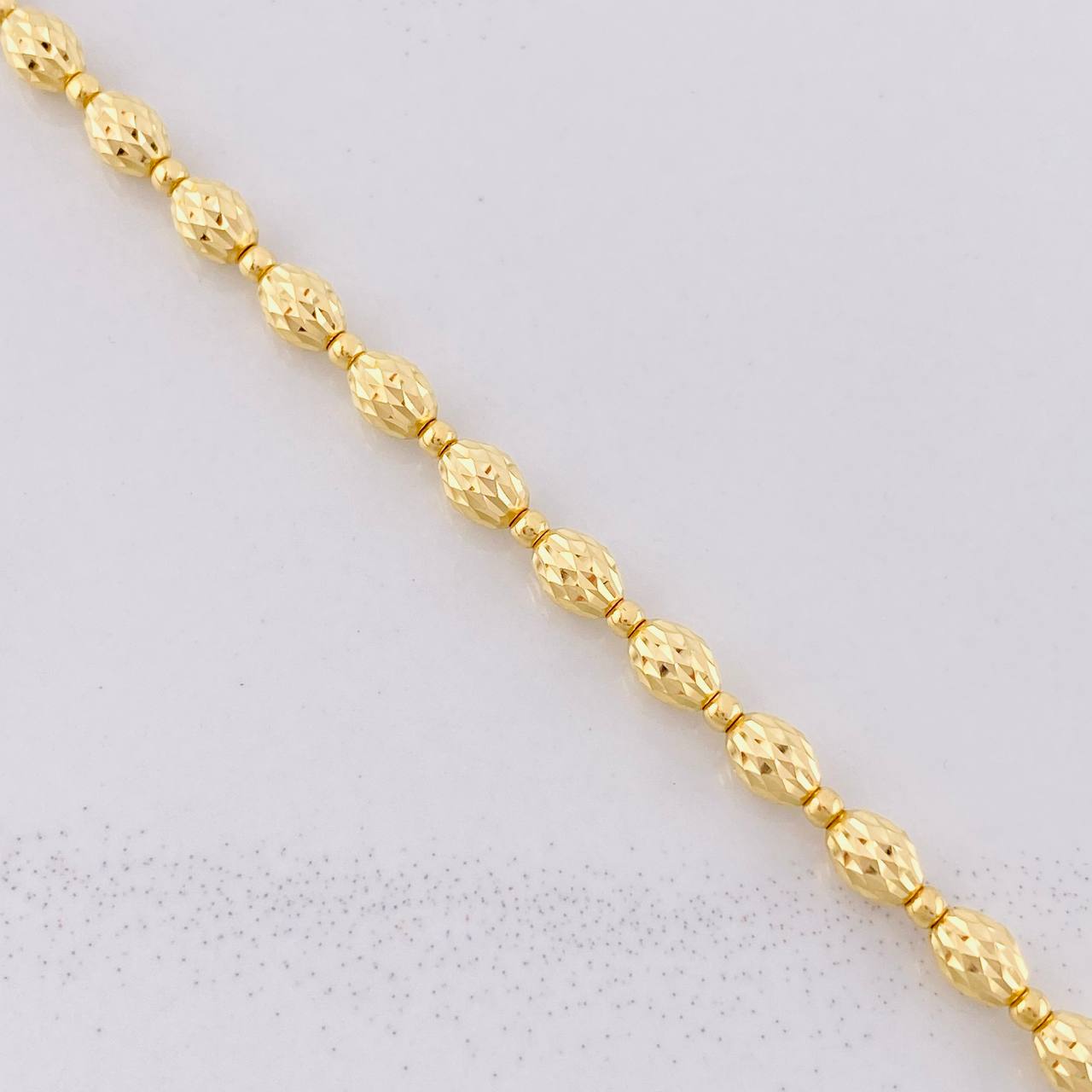 Cadena Militar Diamantada 12.35g / 45cm / 3.9mm Oro Amarillo 18K